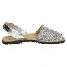 Menorquina de Piel Avarca Plata para Mujer modelo 275