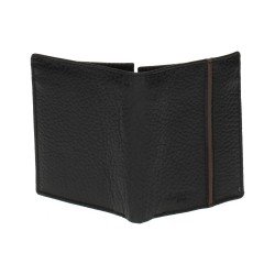 S455 CARTERA DE PIEL color NEGRO