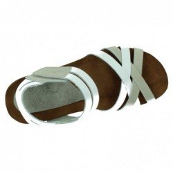 Sandalias de Piel Inter-Bios Blanco-Gris para Mujer modelo 5338