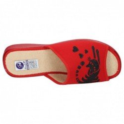 Zapatilla Gato Negro Sandali Rojos para Mujer modelo 505
