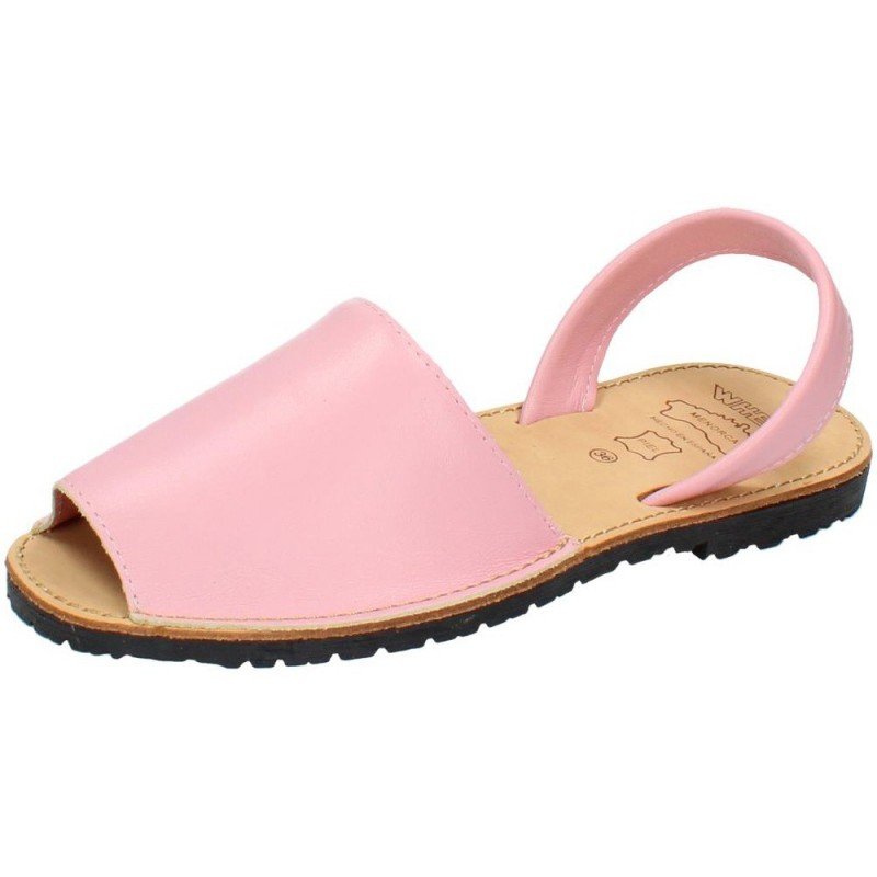 Menorquinas de Piel Whetis Rosa para Niña modelo 314