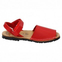 Menorquinas Piel Whetis Rojos para Niña modelo 114