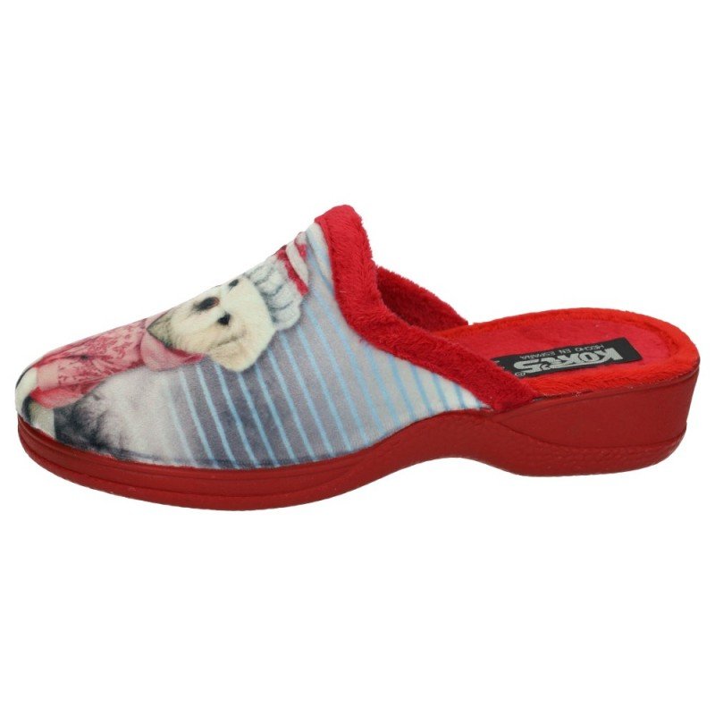 Zapatillas Perrito Kokis Rojos para Mujer modelo 22023