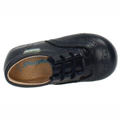 Inglesitos de Piel Angelitos Azul Marino para Outlet modelo 505