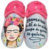 Chinelas Frida Kahlo Vulca-Bicha Fuxia para Mujer modelo 1371