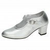 Zapatos de Sevillana Pasos de Baile Plata para Niña modelo 22