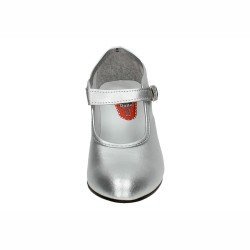 Zapatos de Sevillana Pasos de Baile Plata para Niña modelo 22