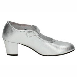 Zapatos de Sevillana Pasos de Baile Plata para Niña modelo 22