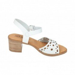Sandalias Tacón Jet-Set Blancos para Mujer modelo M.217/Isa