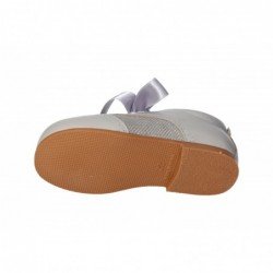 Zapatitos de Piel Pepa Ribera Gris Claro para Niña modelo Pr-20022