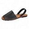 Menorquinas de Piel Sandali Negros para Mujer modelo 969