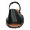 Menorquinas de Piel Sandali Negros para Mujer modelo 969