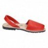 Menorquinas de Piel Sandali Rojos para Mujer modelo 969
