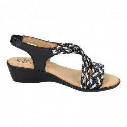 Sandalias Trenzas Alto Estilo Negros para Mujer modelo 323