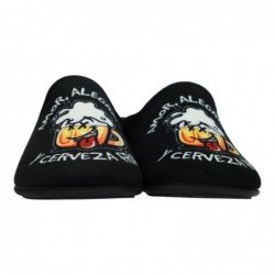Chinelas Cerveza Vulca-Bicha Negros para Hombre modelo 1835