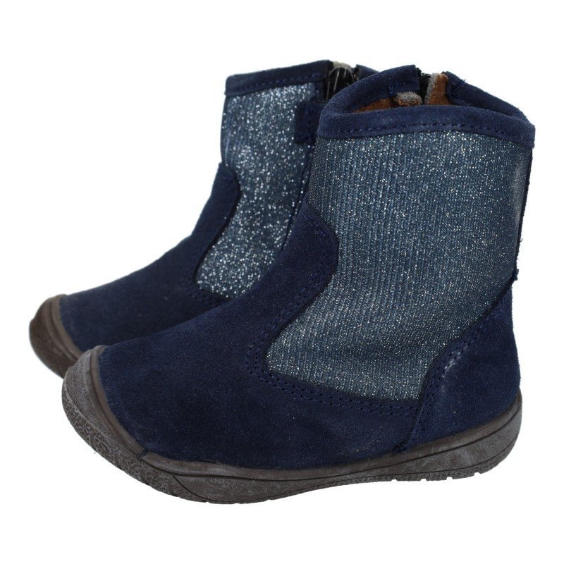 720502 Botas piel purpurina color MARINO