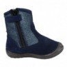 720502 Botas piel purpurina color MARINO