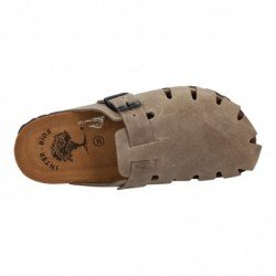 Zuecos de Piel Inter-Bios Pardo para Mujer modelo 7506