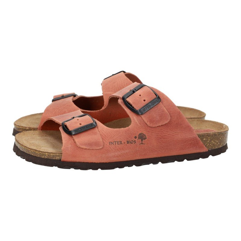 Sandalias de Piel Inter-Bios Teja para Mujer modelo 7206