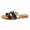 Sandalias Planas Sandali Negros para Mujer modelo 23005