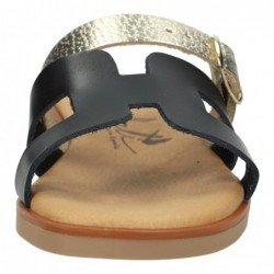 Sandalias Planas Sandali Negros para Mujer modelo 23005