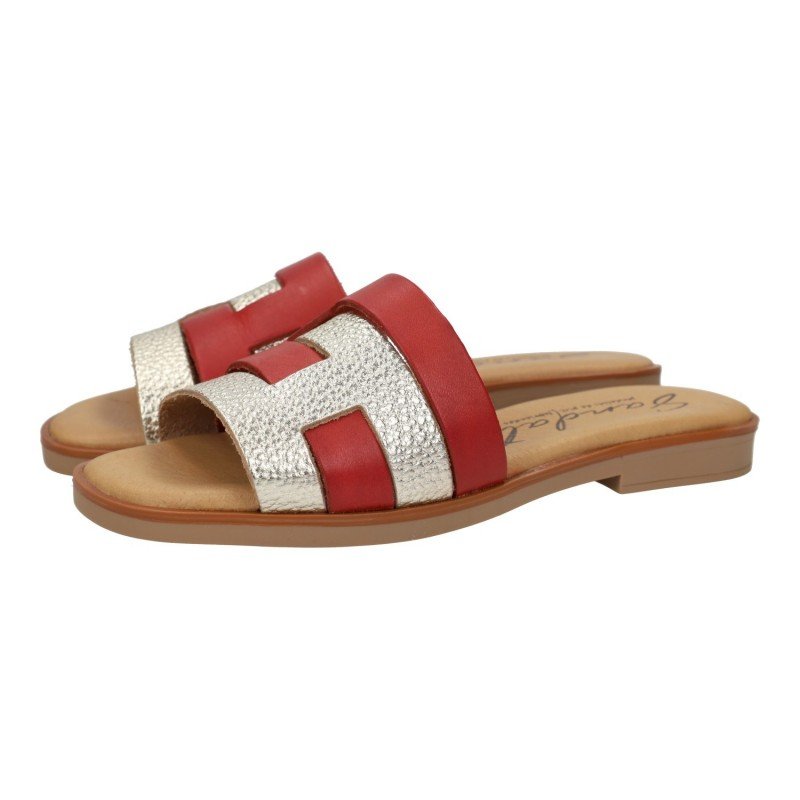 Sandalias Planas Sandali Rojos para Mujer modelo 24100