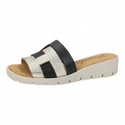 Sandalias de Piel Sandali Negros para Mujer modelo 24100