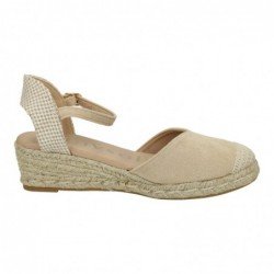 24M102 Esparteñas de cuña color PLATINO