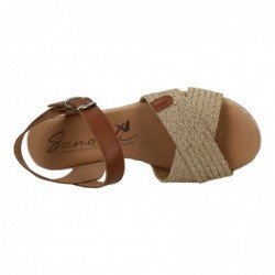Sandalias Plataforma Sandali Cuero para Mujer modelo M621