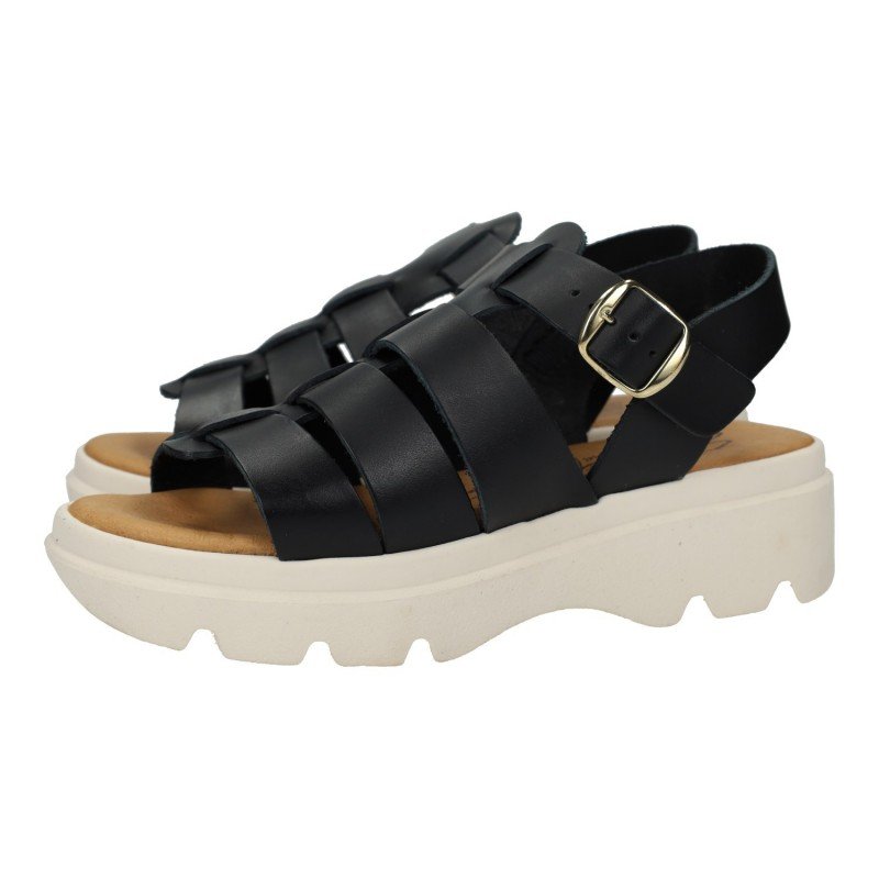 Sandalias con Cuña Sandali Negros para Mujer modelo 21067