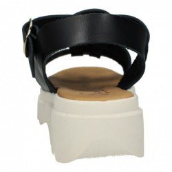 Sandalias con Cuña Sandali Negros para Mujer modelo 21067