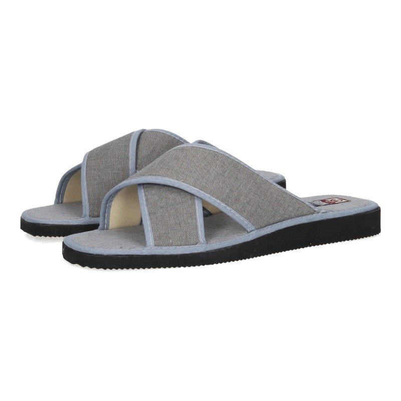 Zapatillas Cruzadas Gema Garcia Grises para Hombre modelo 2408-2