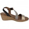 Sandalia con Cuña Paula Urban Oro para Mujer modelo 29-7133