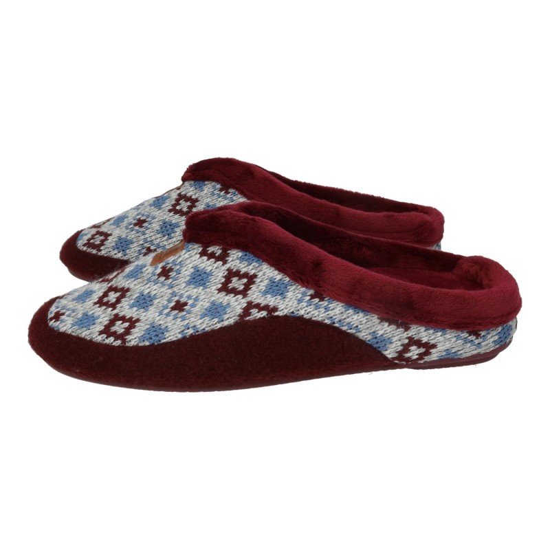 Chinelas Calentitas Norteñas Burdeos para Mujer modelo 35-192