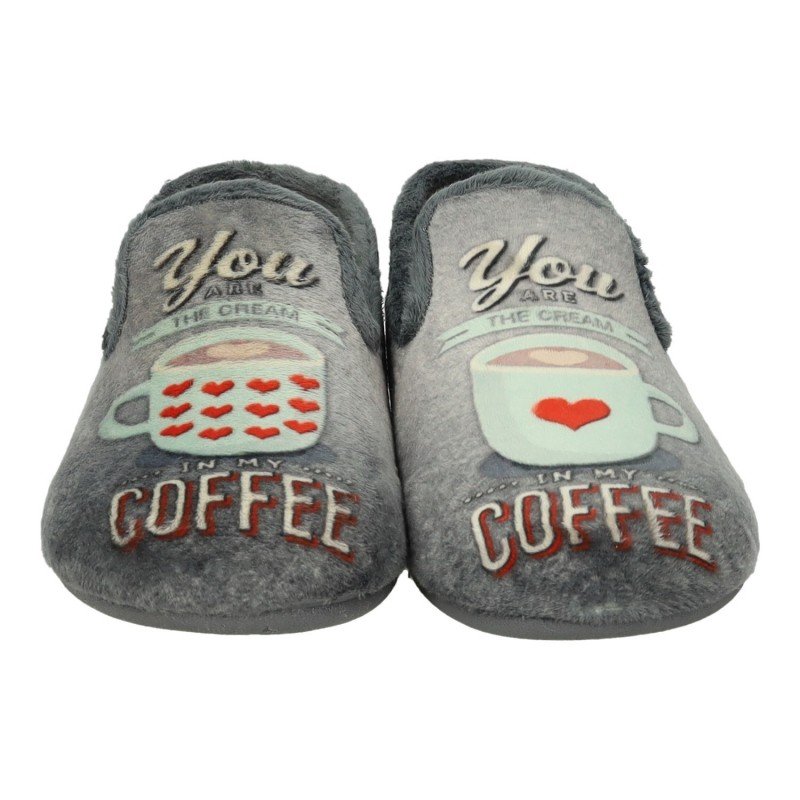 Babuchas Coffee Gris Gema Garcia Grises para Mujer modelo 7903-10