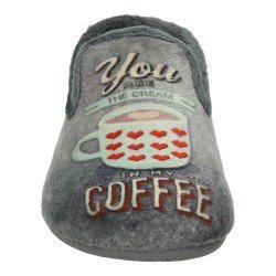 Babuchas Coffee Gris Gema Garcia Grises para Mujer modelo 7903-10