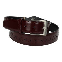 Cinturón de Piel Attanze Granate para Hombre modelo X534