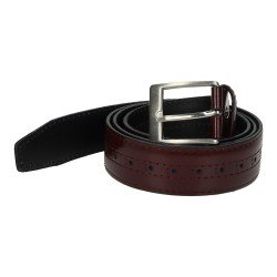 Cinturón de Piel Attanze Granate para Hombre modelo X534
