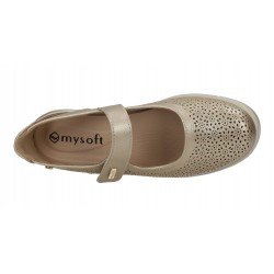 Manoletinas Caladas Mysoft Platino para Mujer modelo 25M208