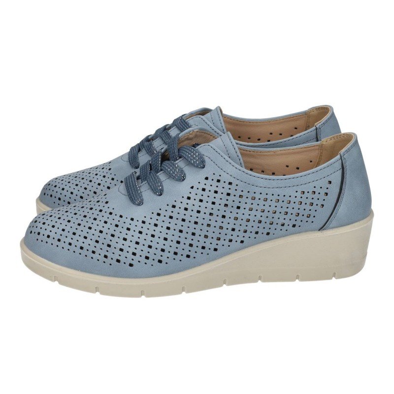 25M214 Zapatos Cordones color JEANS