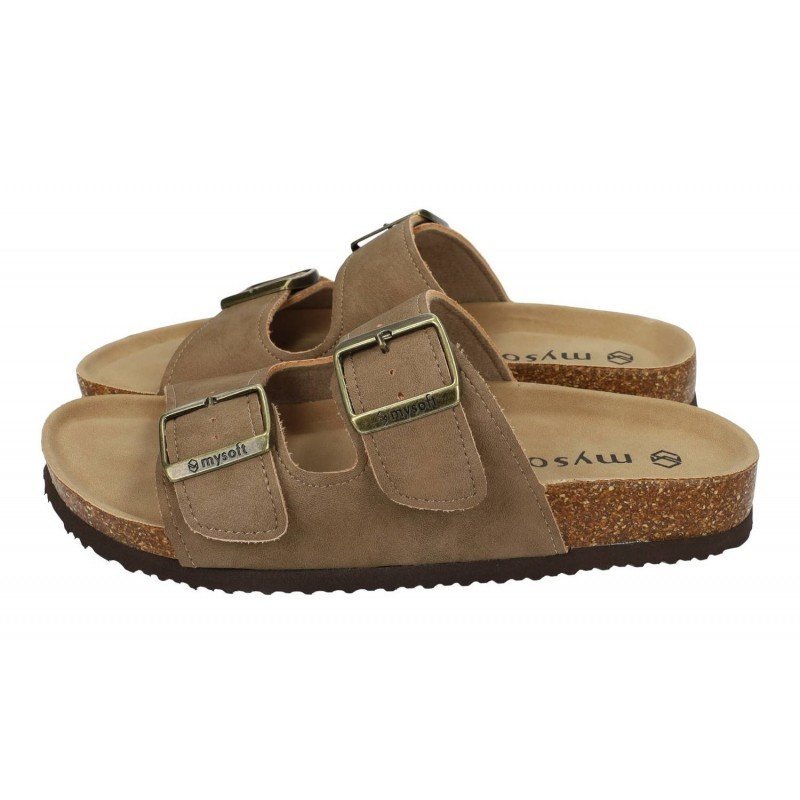 Sandalias de Pala Mysoft Taupe para Mujer modelo 25M075