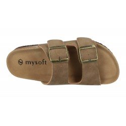 Sandalias de Pala Mysoft Taupe para Mujer modelo 25M075
