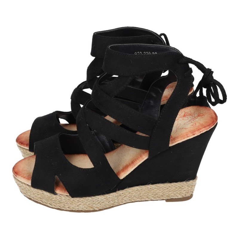 Cuñas de Tiras Mandarina Negros para Mujer modelo 920-220