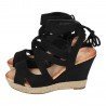 Cuñas de Tiras Mandarina Negros para Mujer modelo 920-220