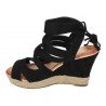 Cuñas de Tiras Mandarina Negros para Mujer modelo 920-220