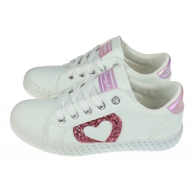 Zapatillas Corazón Conguitos Blancos para Niña modelo Cosh282100