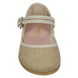 Manoletinas Casual Conguitos Taupe para Niña modelo Cosh586006