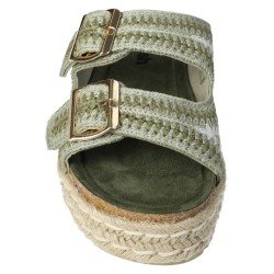 Sandalias Trenzadas Refresh Kaki para Mujer modelo 172760