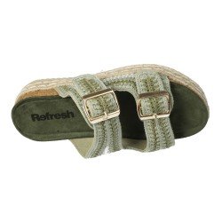 Sandalias Trenzadas Refresh Kaki para Mujer modelo 172760
