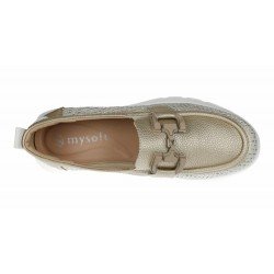 25M269 Mocasines Plataforma color PLATINO
